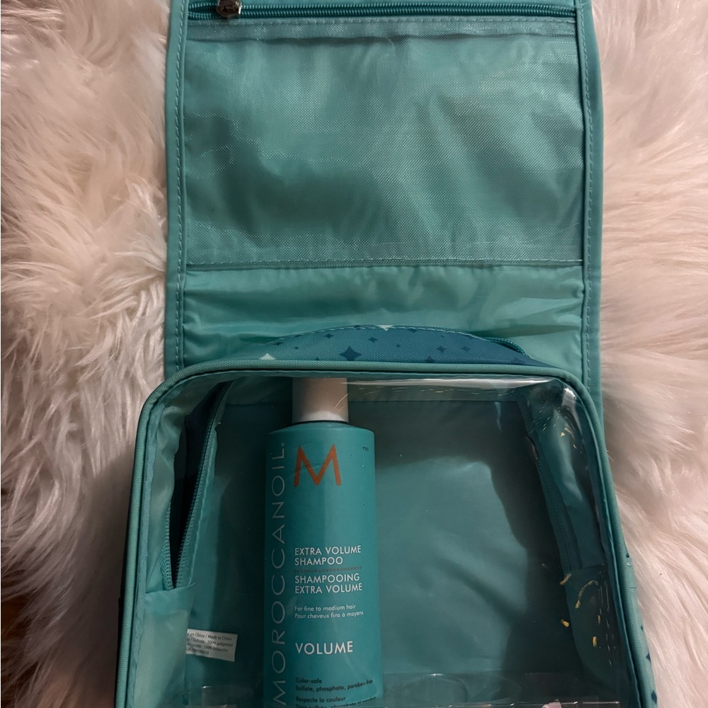 Moroccanoil Volume Shampoo in Aqua Travel Case